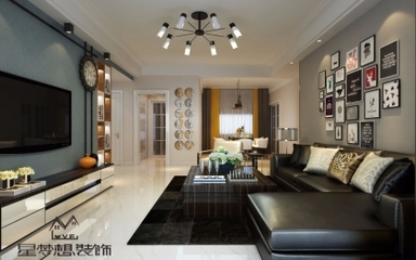 中瑞领航城3居室126.00平米装修效果图_找案例_十堰装修-十堰房产在线