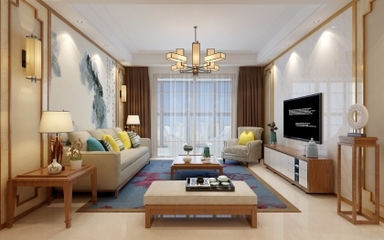 金港旺座3居室124.00平米装修效果图_找案例_十堰装修-十堰房产在线