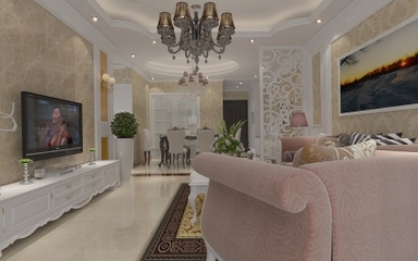 百强世纪城3居室136.00平米装修效果图案例分享